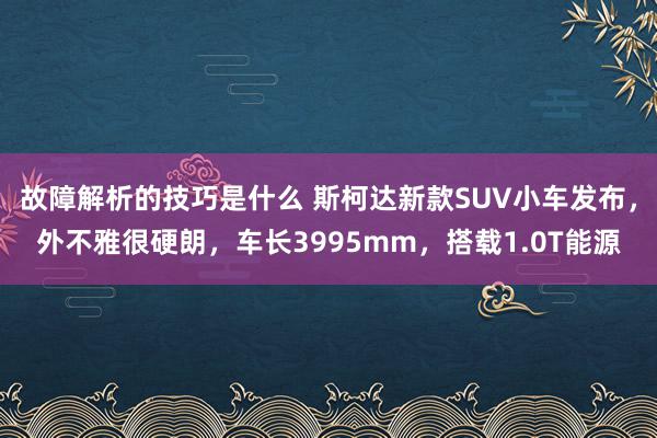 故障解析的技巧是什么 斯柯达新款SUV小车发布，外不雅很硬朗，车长3995mm，搭载1.0T能源