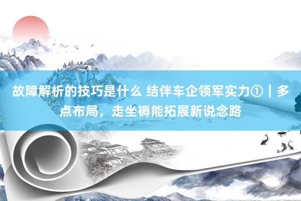 故障解析的技巧是什么 结伴车企领军实力①｜多点布局，走坐褥能拓展新说念路