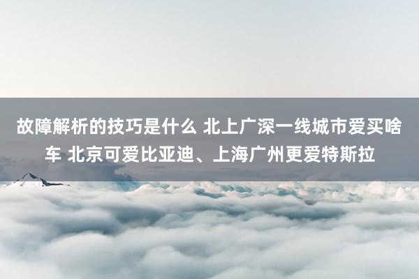 故障解析的技巧是什么 北上广深一线城市爱买啥车 北京可爱比亚迪、上海广州更爱特斯拉