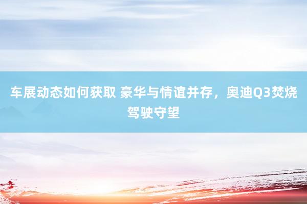 车展动态如何获取 豪华与情谊并存，奥迪Q3焚烧驾驶守望