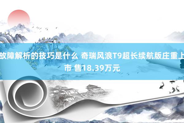 故障解析的技巧是什么 奇瑞风浪T9超长续航版庄重上市 售18.39万元