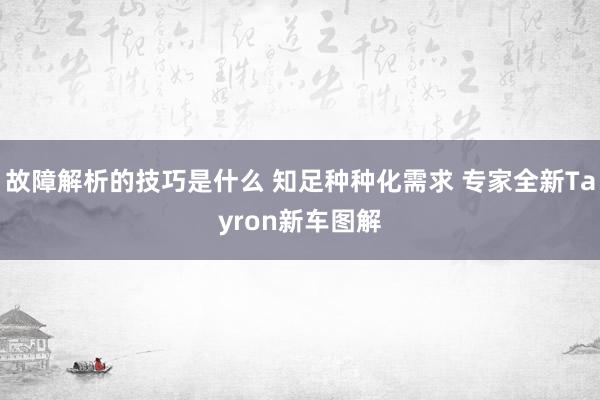 故障解析的技巧是什么 知足种种化需求 专家全新Tayron新车图解